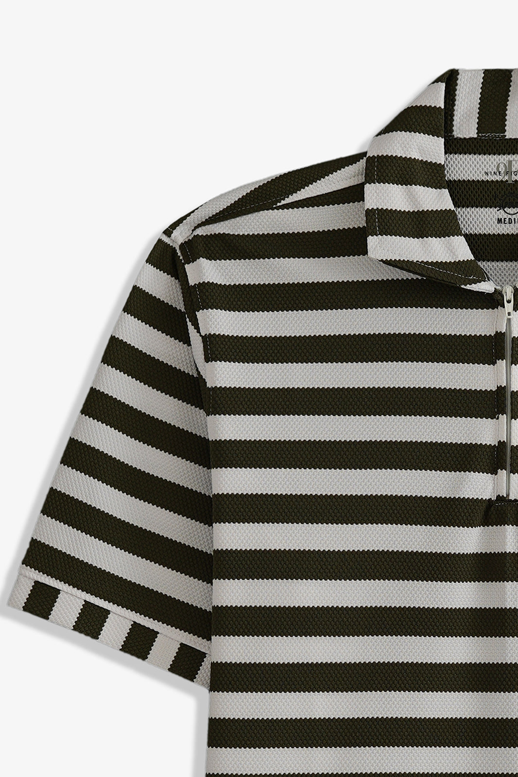Zipper Striped Polo