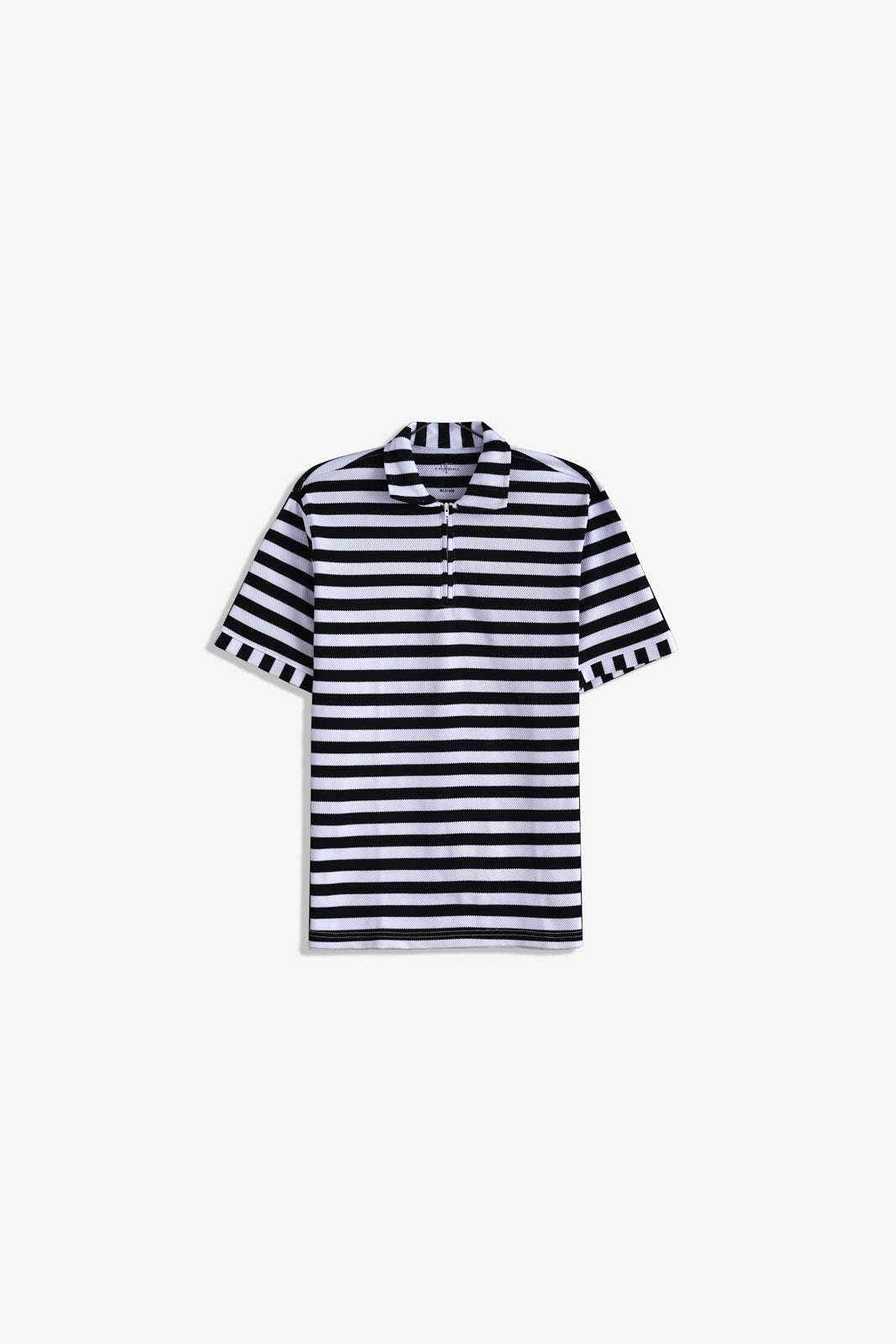 Zipper Striped Polo