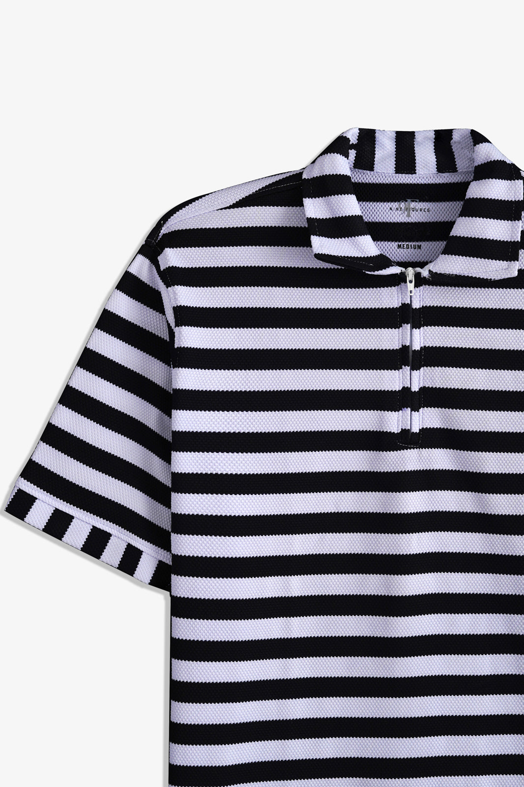 Zipper Striped Polo
