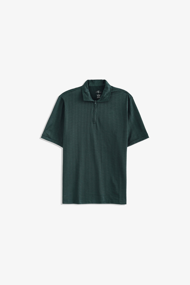 Zipper Textured Polo