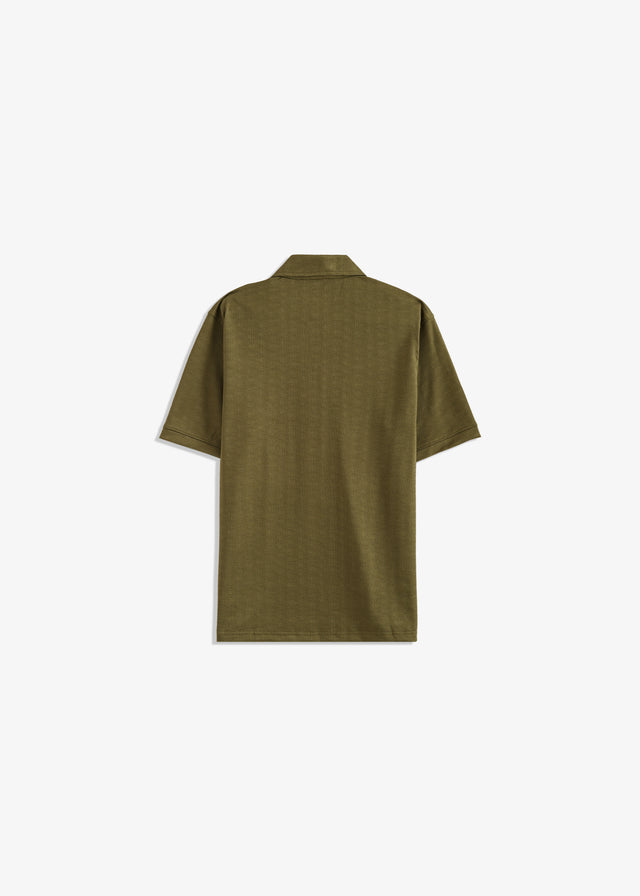 Zipper Textured Polo