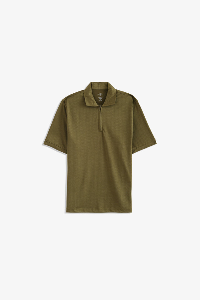 Zipper Textured Polo