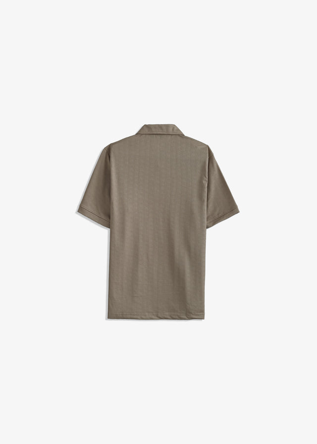 Zipper Textured Polo