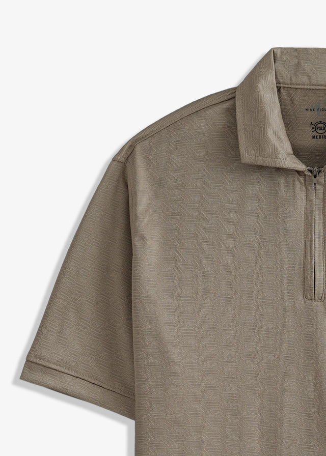 Zipper Textured Polo