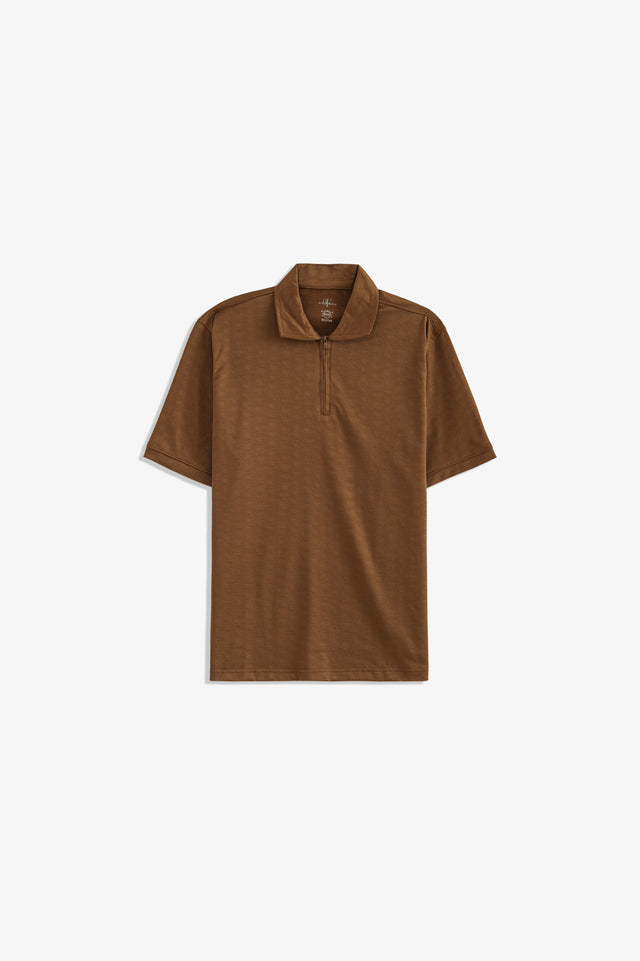 Zipper Textured Polo