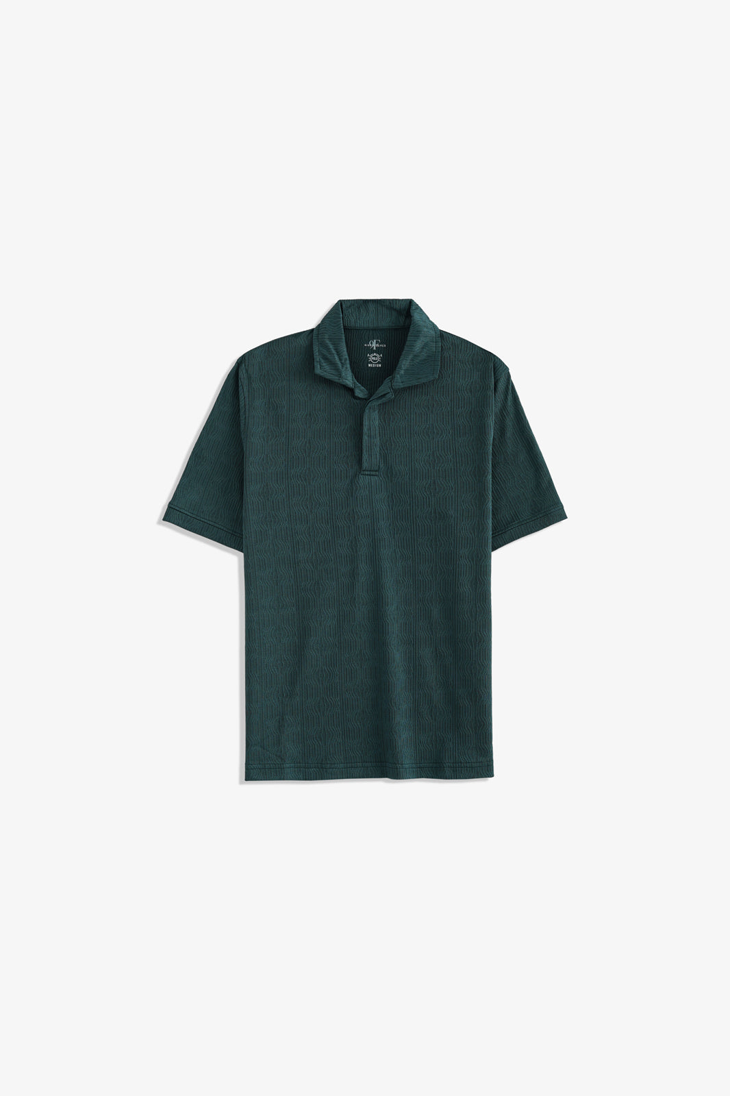 Double Placket Textured Polo