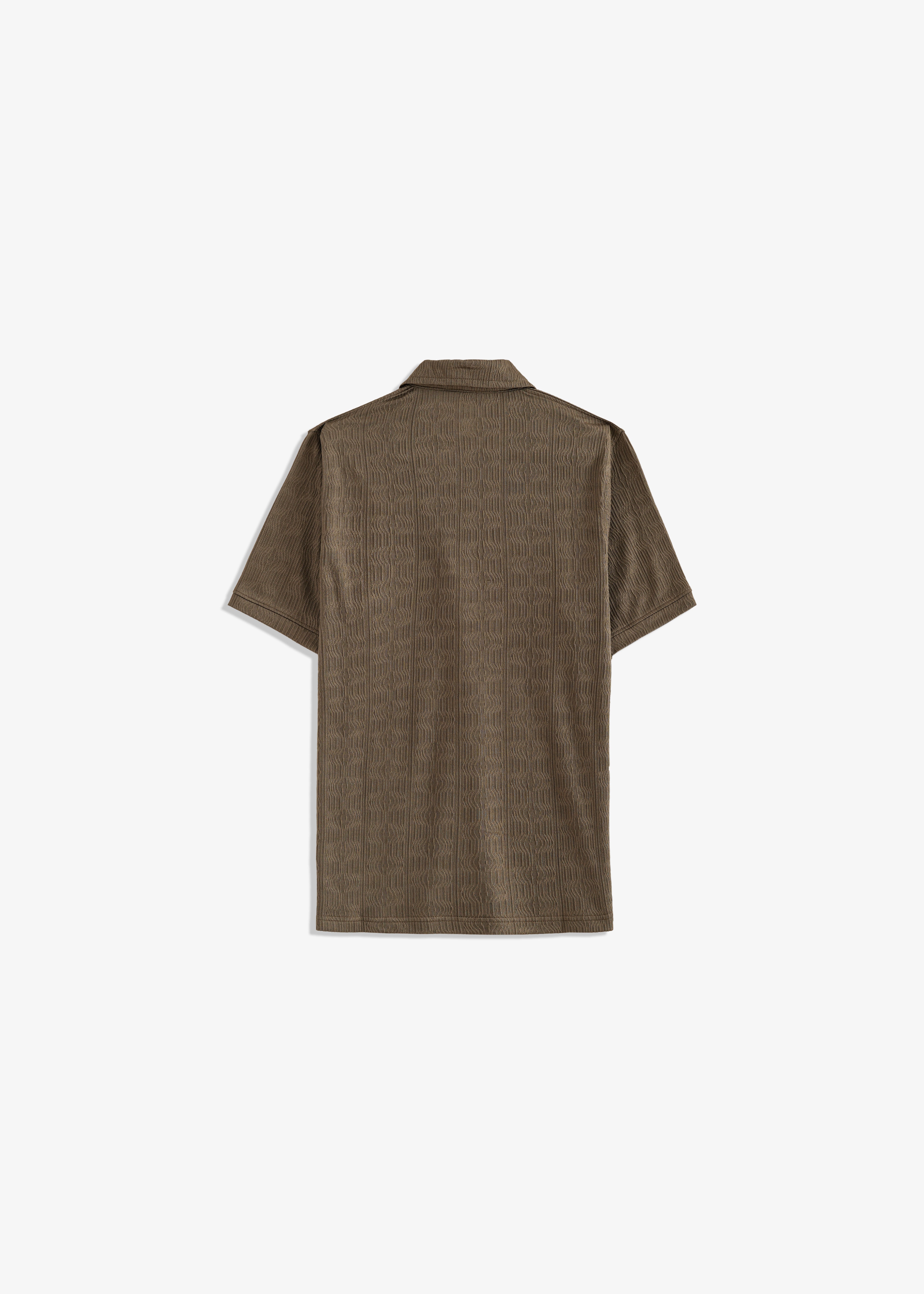 Double Placket Textured Polo