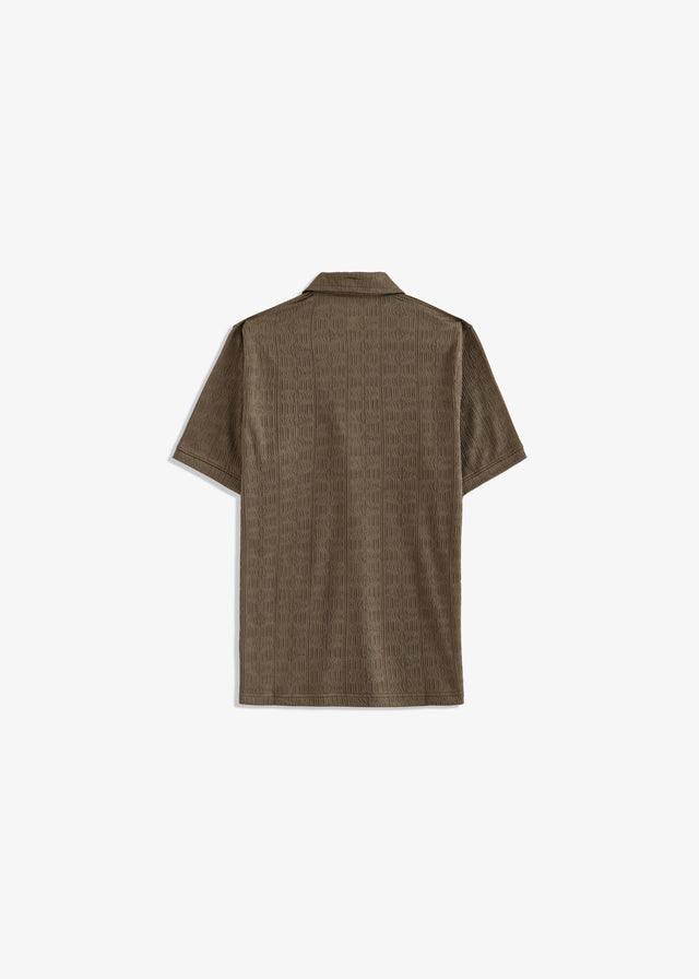 Double Placket Textured Polo