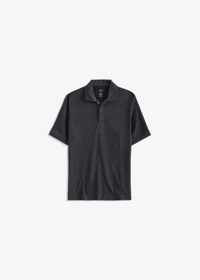 Double Placket Textured Polo