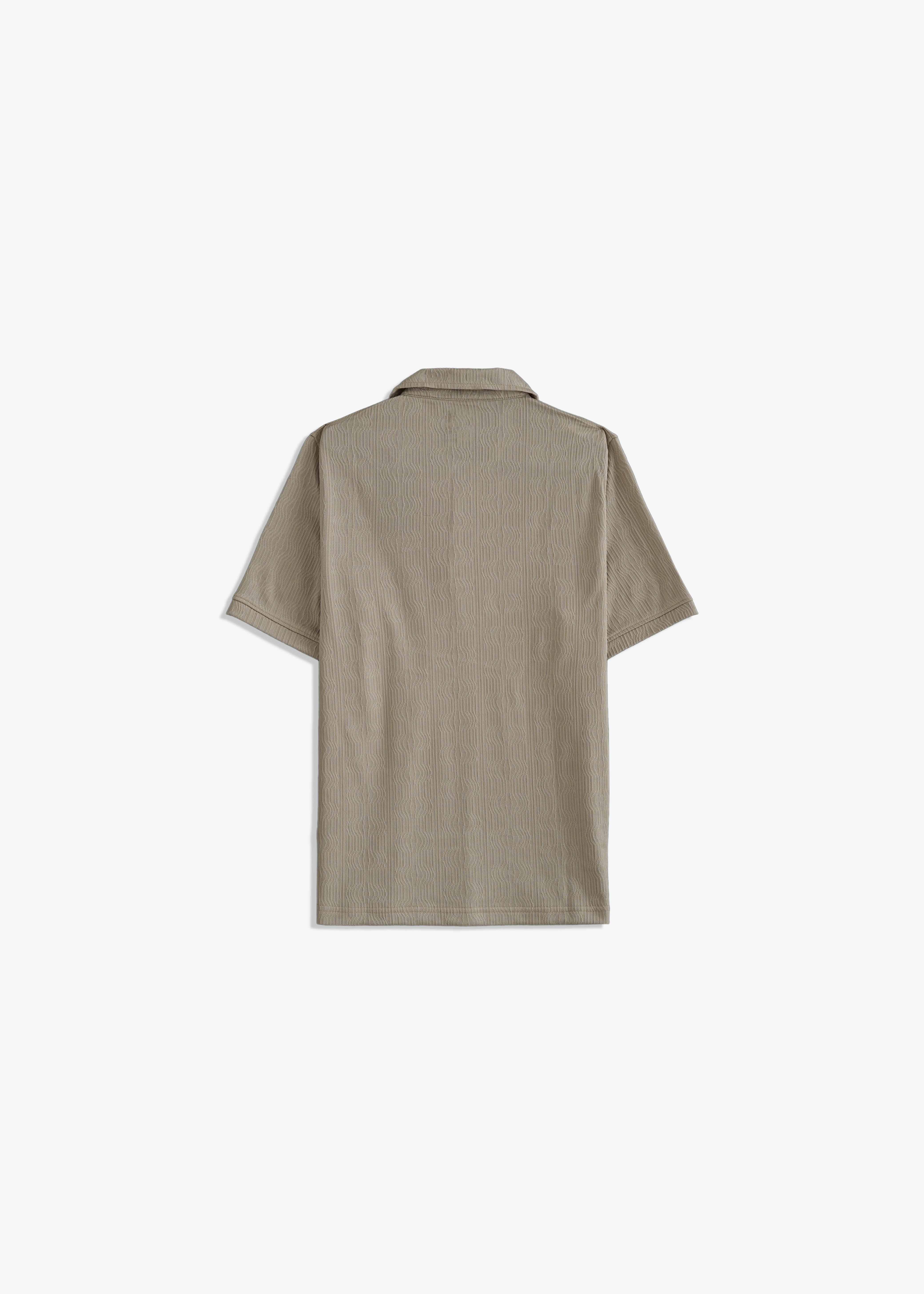 Double Placket Textured Polo