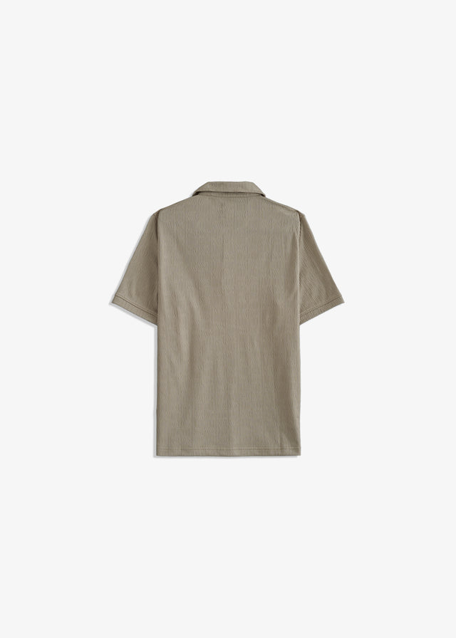 Double Placket Textured Polo
