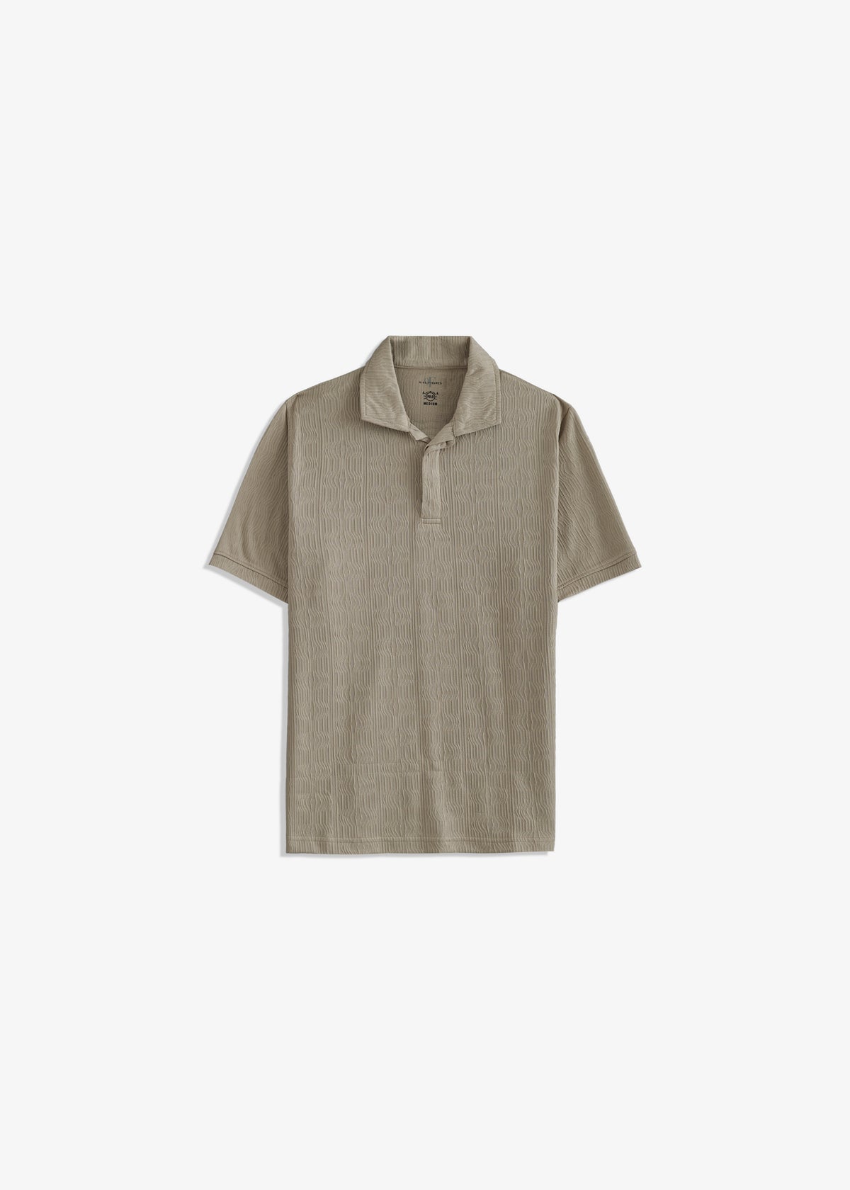 Double Placket Textured Polo