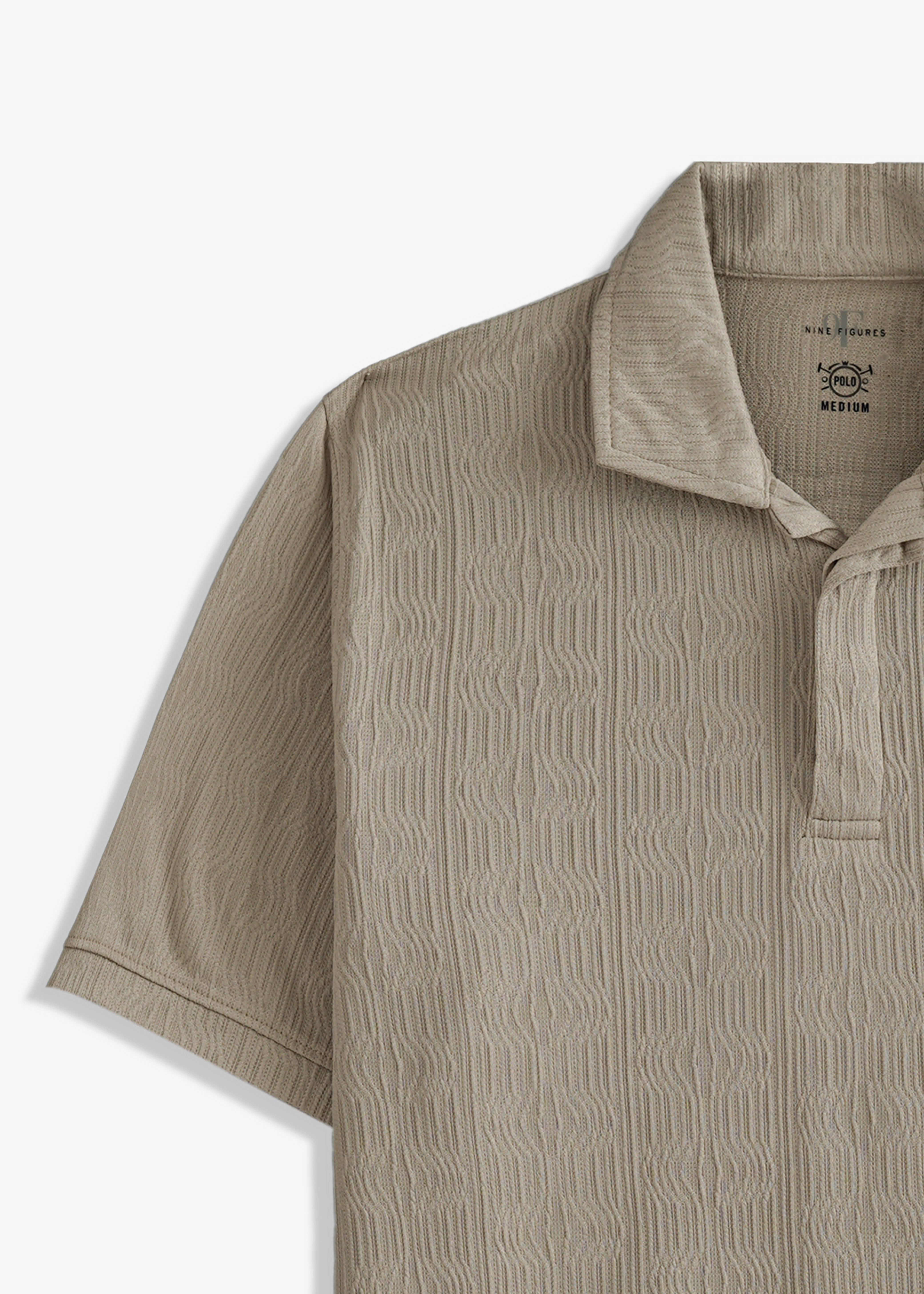 Double Placket Textured Polo