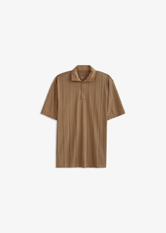 Zipper Textured Polo