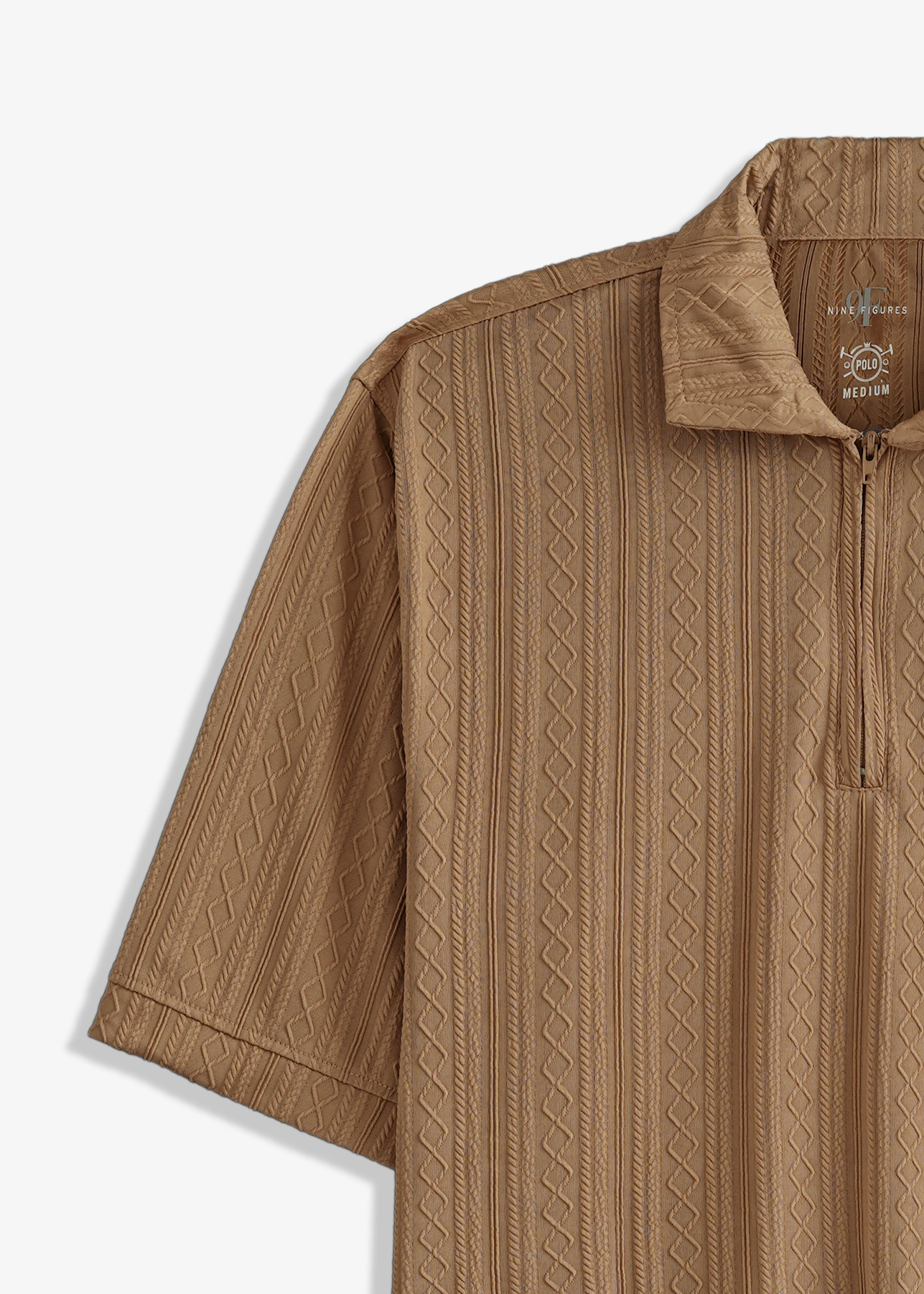 Zipper Textured Polo