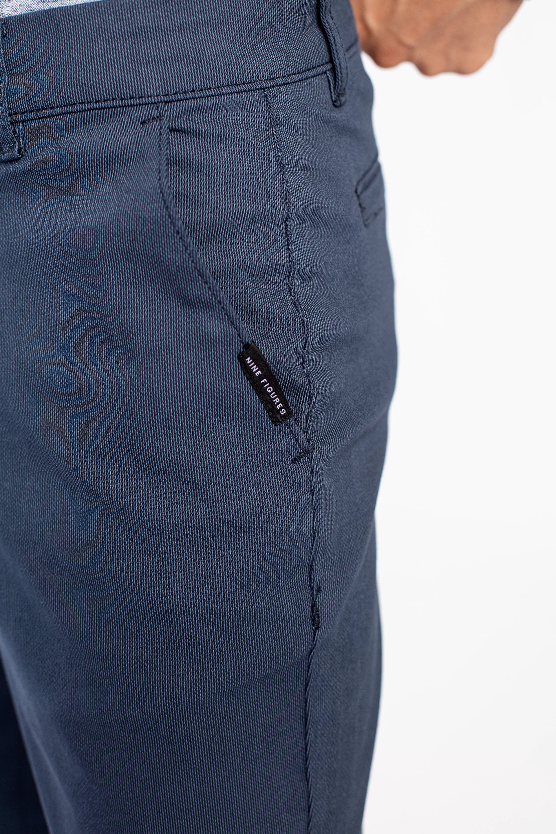 Printed Medium Blue Chinos - 9figure