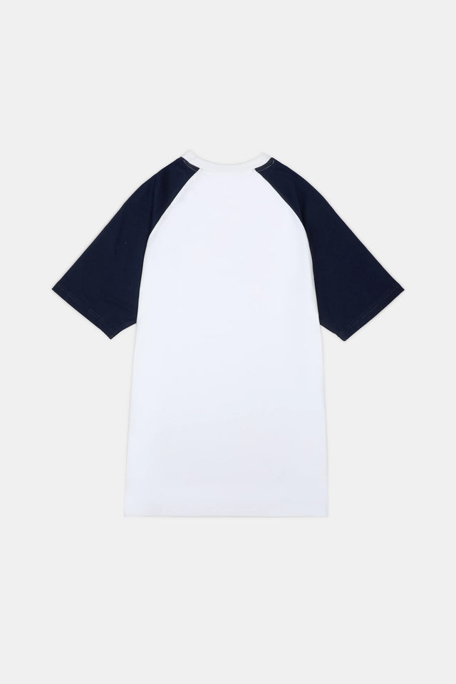 Printed Reglan Sleeve T-Shirt