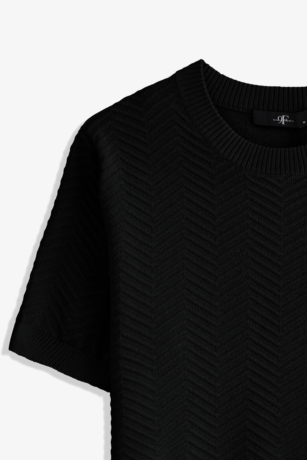 Crew Neck Textured T-Shirt