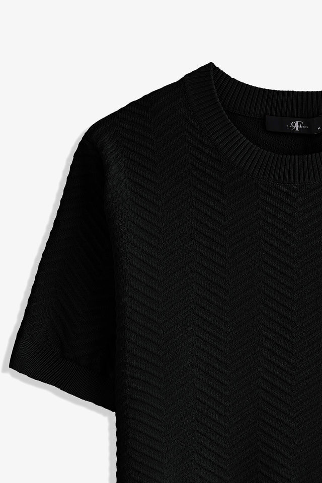 Crew Neck Textured T-Shirt