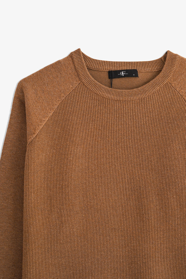 Raglan Sleeve Textured Sweater