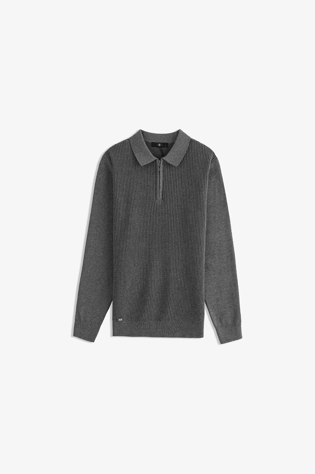 Textured Zipper Sweater