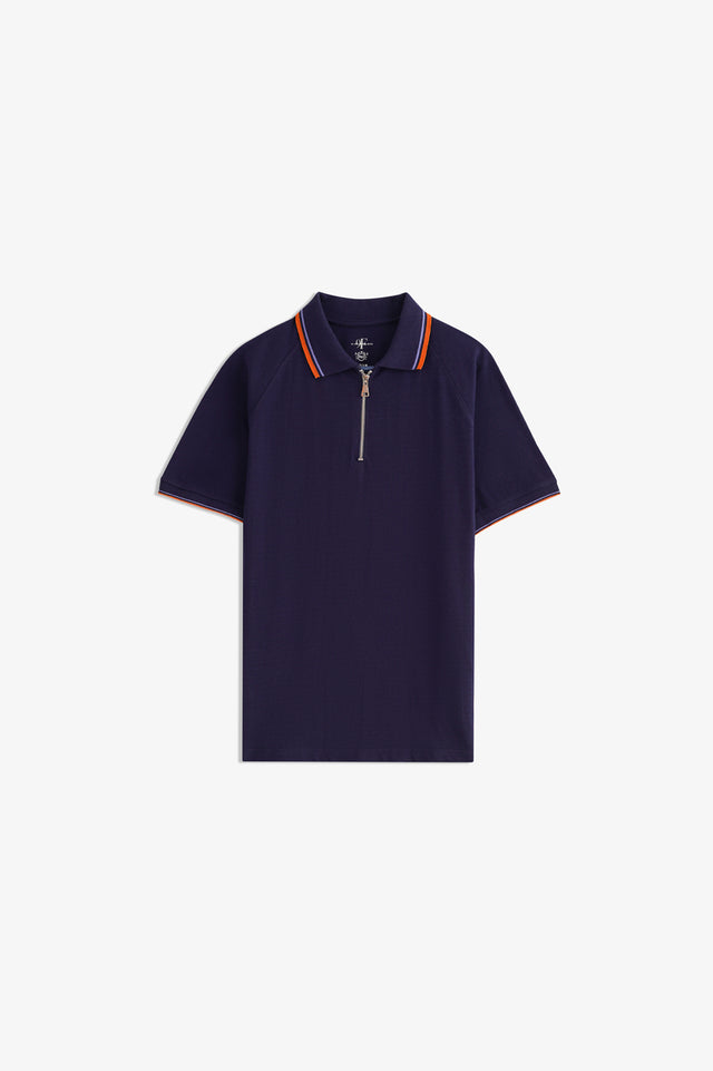 Tipping Collar Zipper Polo