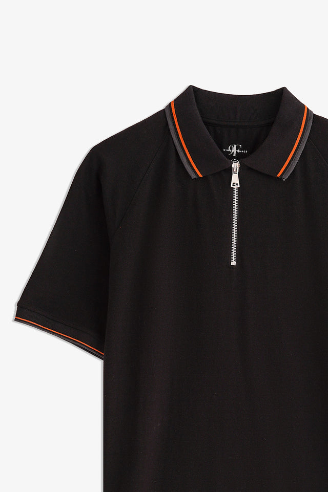 Tipping Collar Zipper Polo