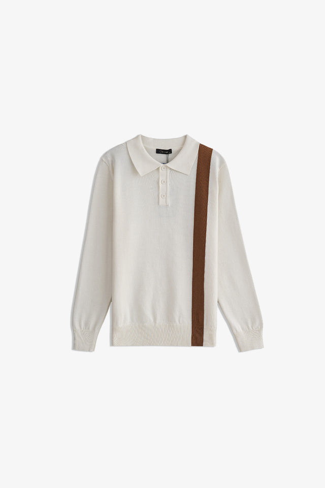 Basic Sweater with Button Placket