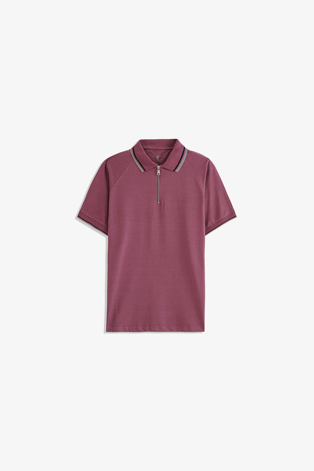 Tipping Collar Zipper Polo