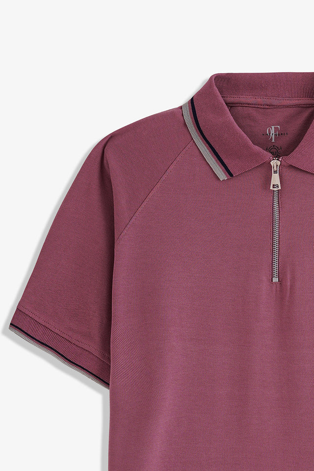 Tipping Collar Zipper Polo