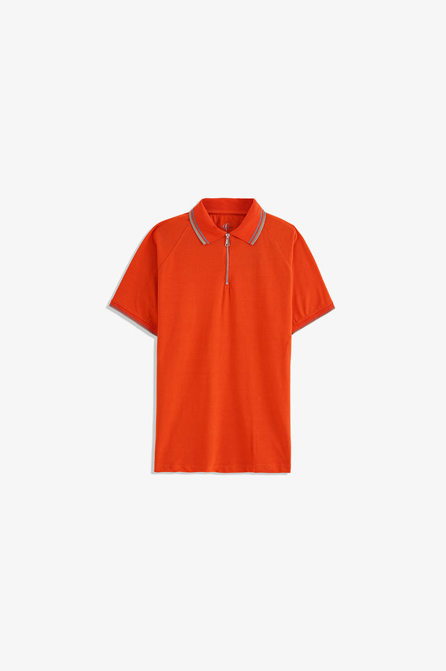 Tipping Collar Zipper Polo
