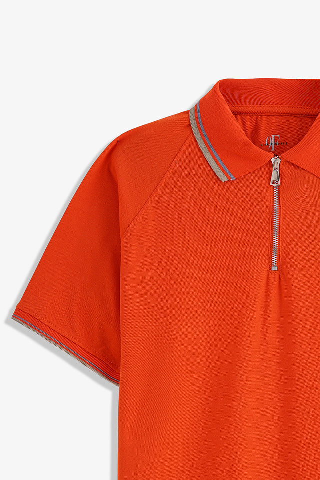 Tipping Collar Zipper Polo