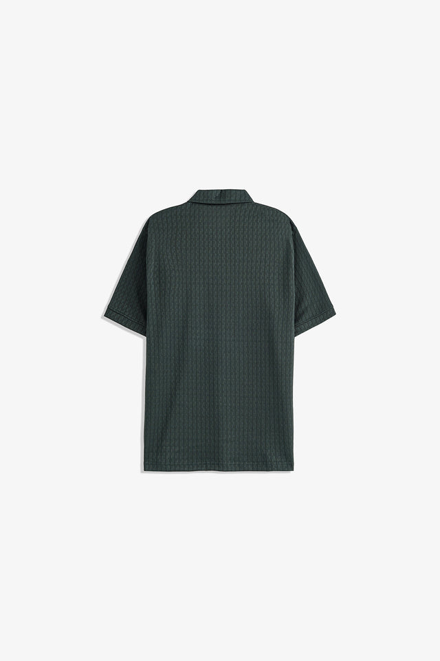 Textured Zipper Polo