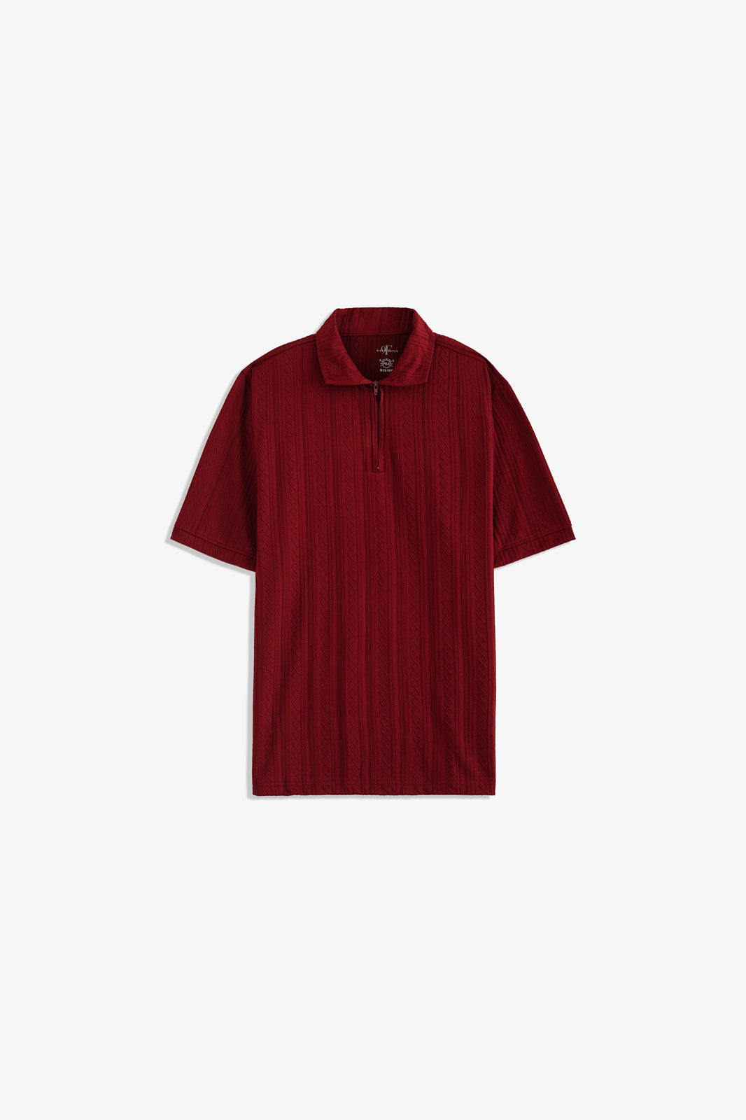 Zipper Textured Polo