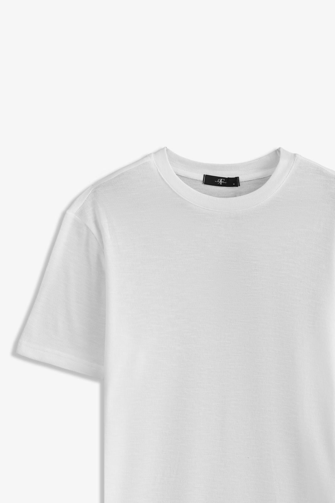 Crew Neck Textured T-Shirt