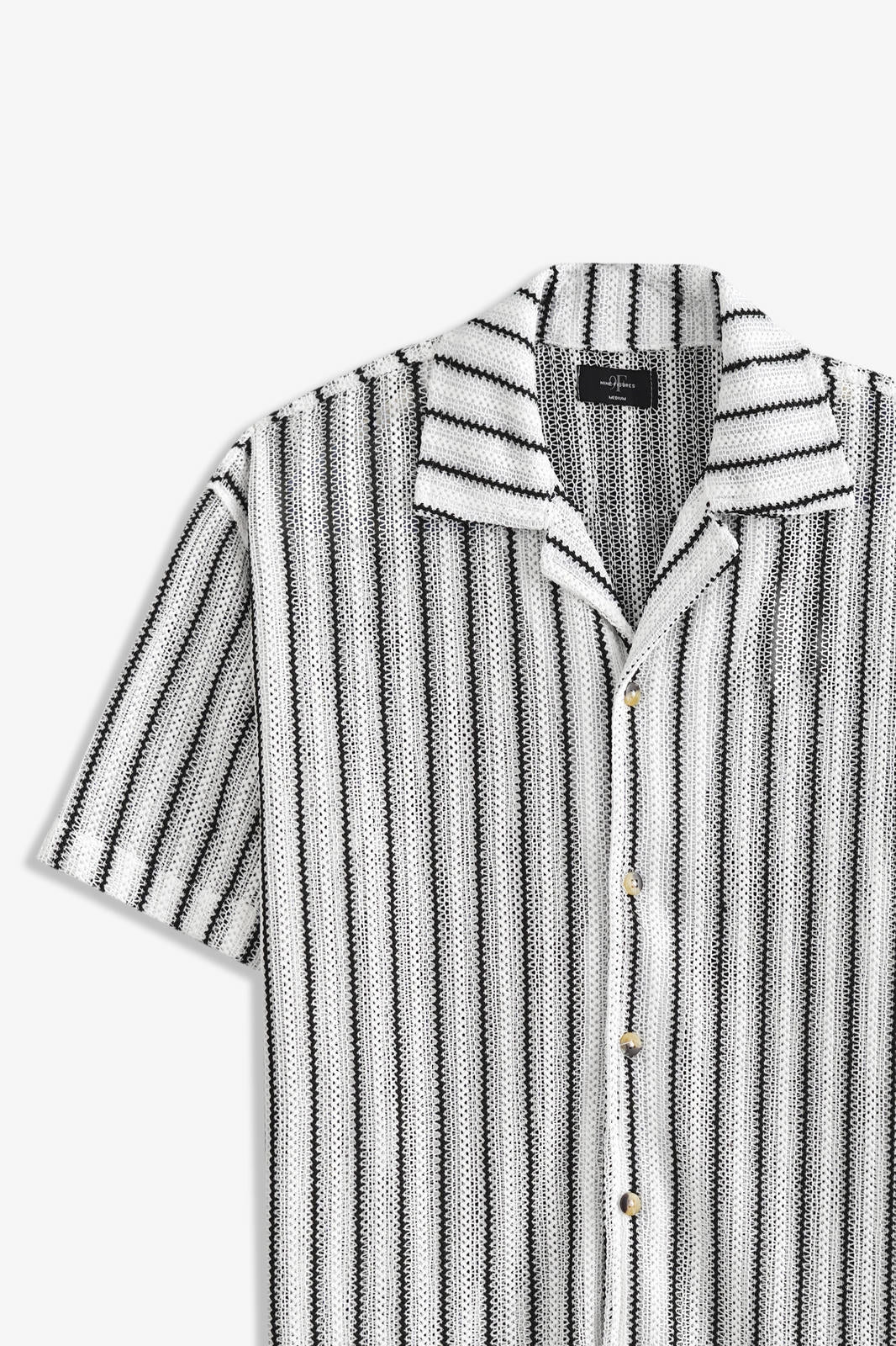 Cuban Collar Striped Shirt