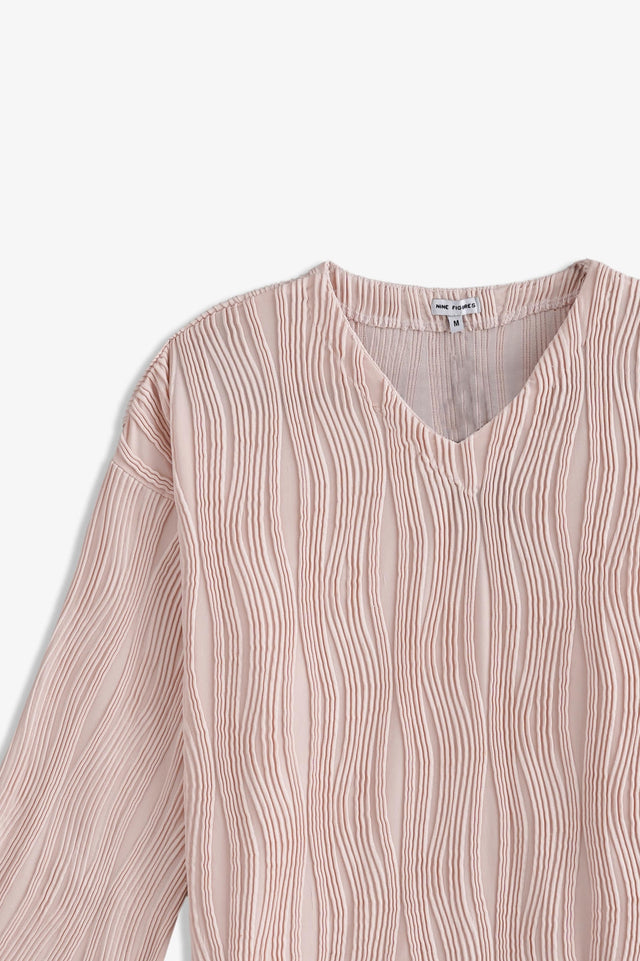 Textured V-Neck Top