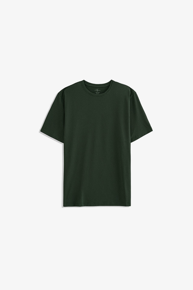 Textured Crew Neck T-Shirt