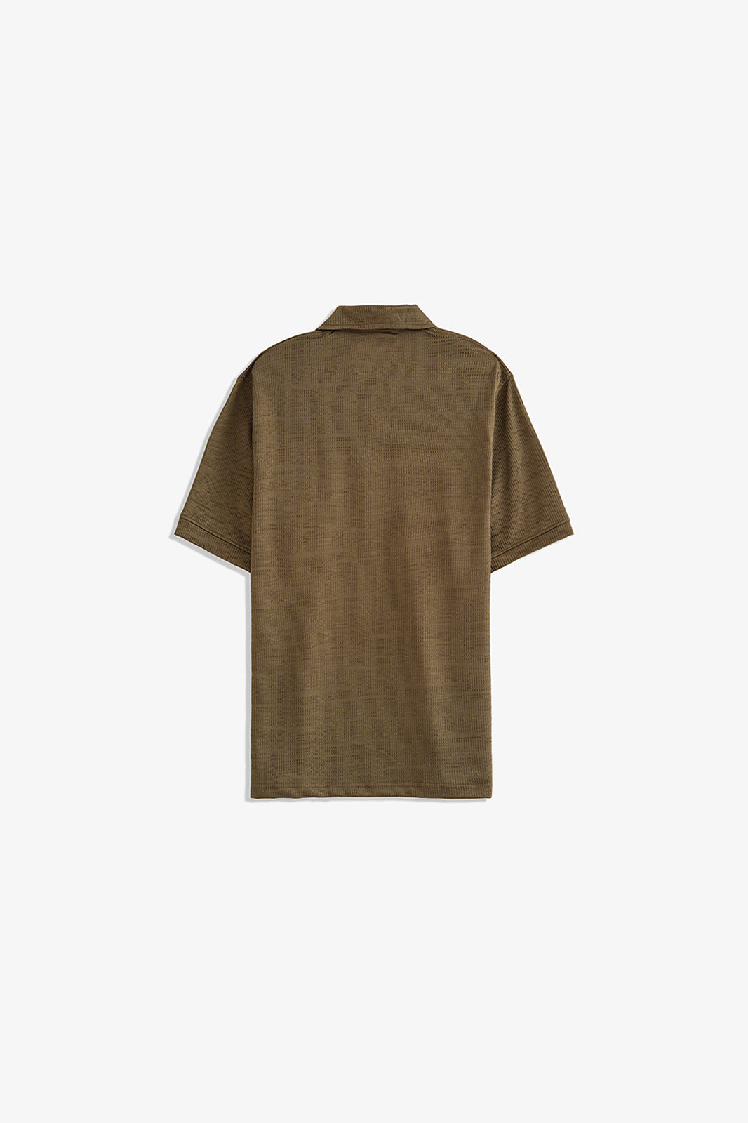 Double Placket Textured Polo
