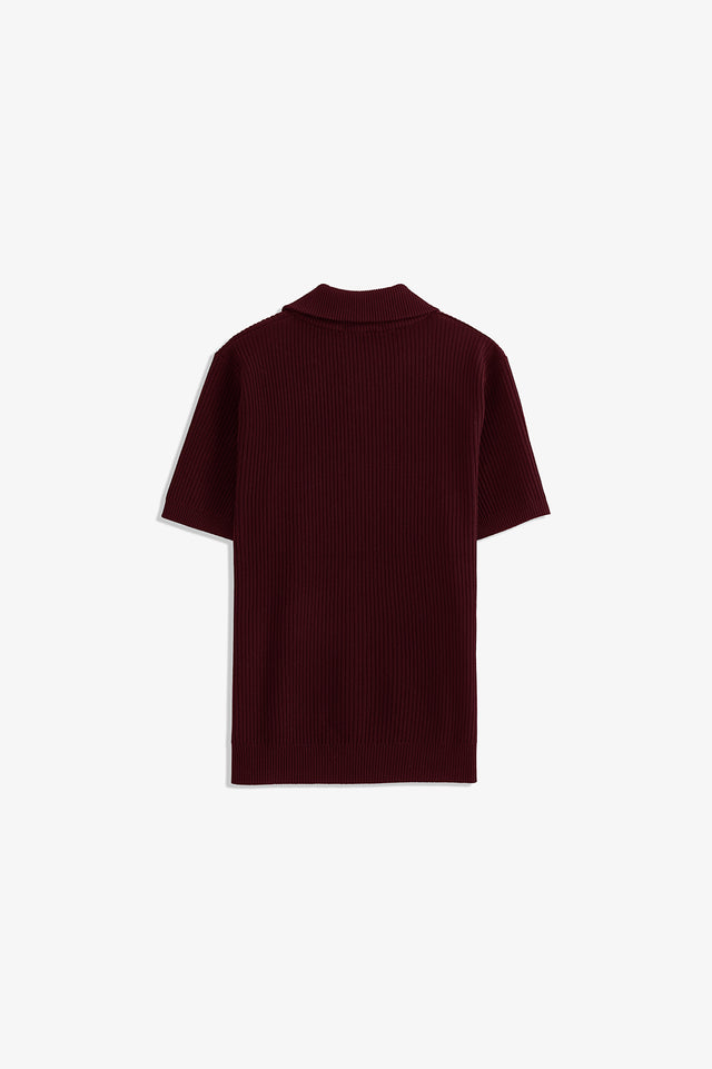 Zipper Textured Polo