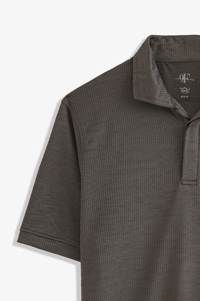 Double Placket Textured Polo