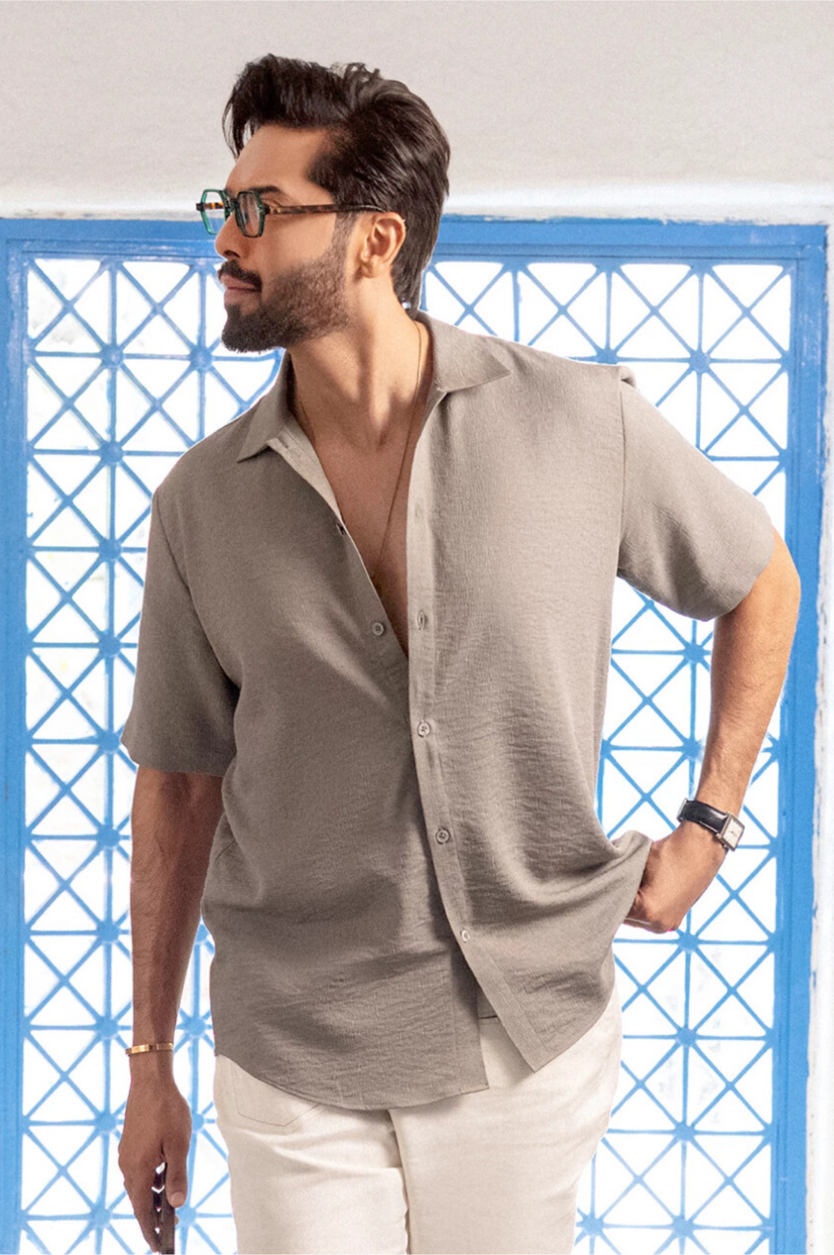 Basic Collar Half Sleeve Shirt