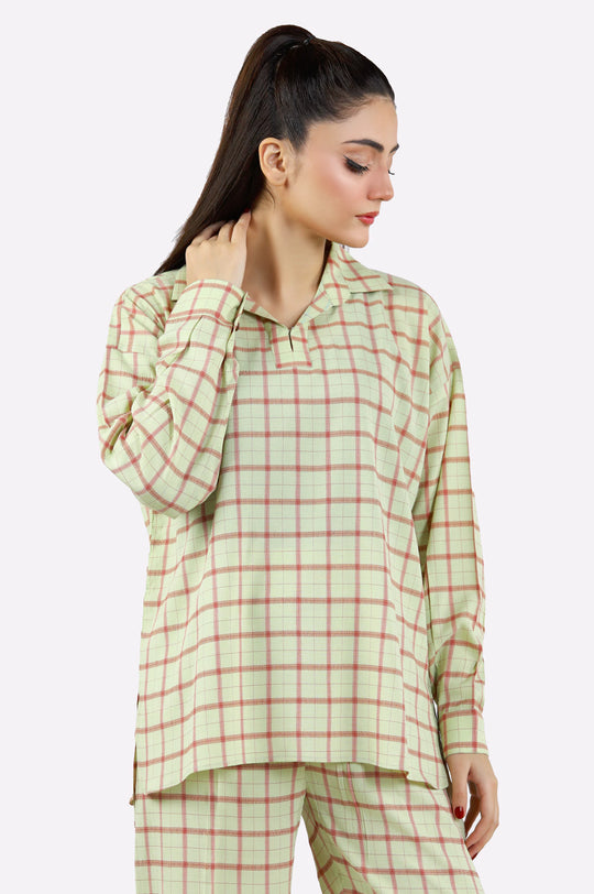 Relaxed Fit Checkered Co-ord Set