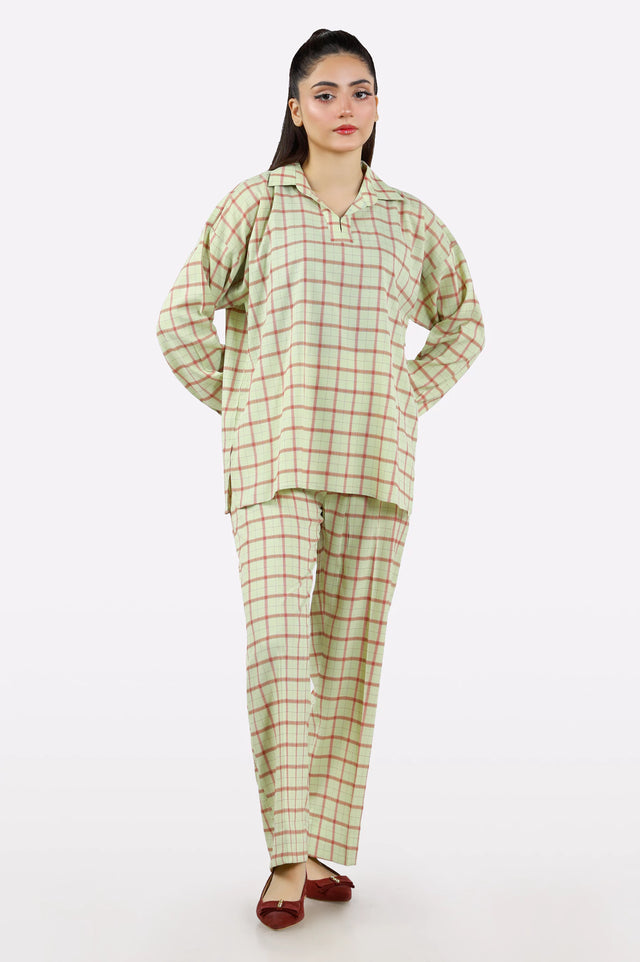 Relaxed Fit Checkered Co-ord Set