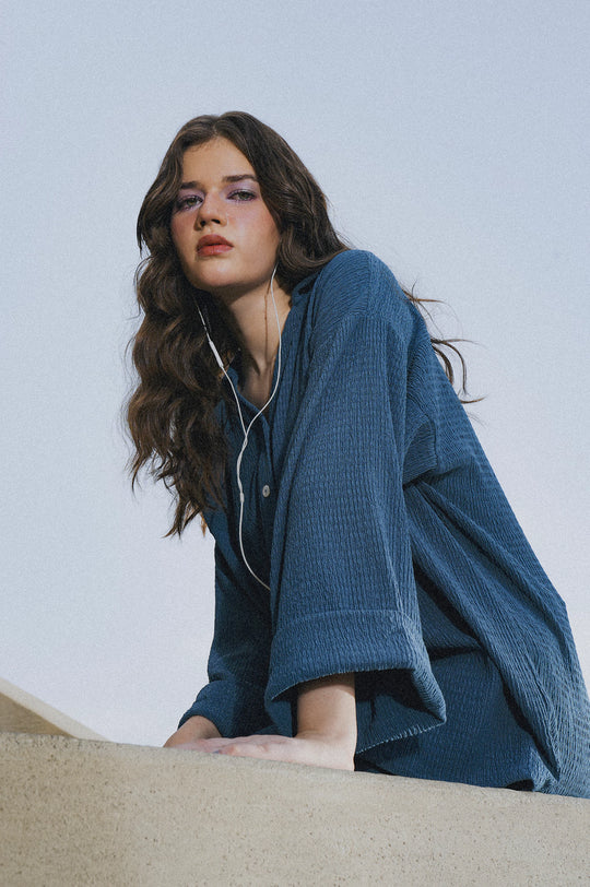 V-Neck Button Down Co-ord Set