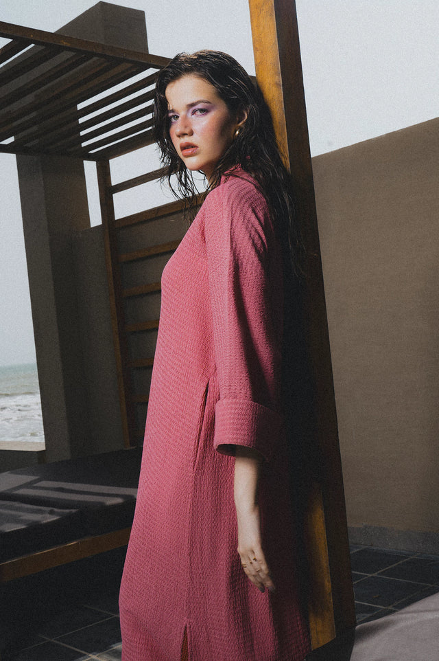 Seersucker Long Shirt