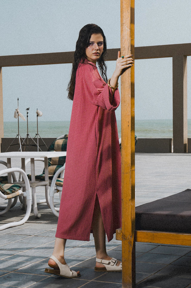 Seersucker Long Shirt