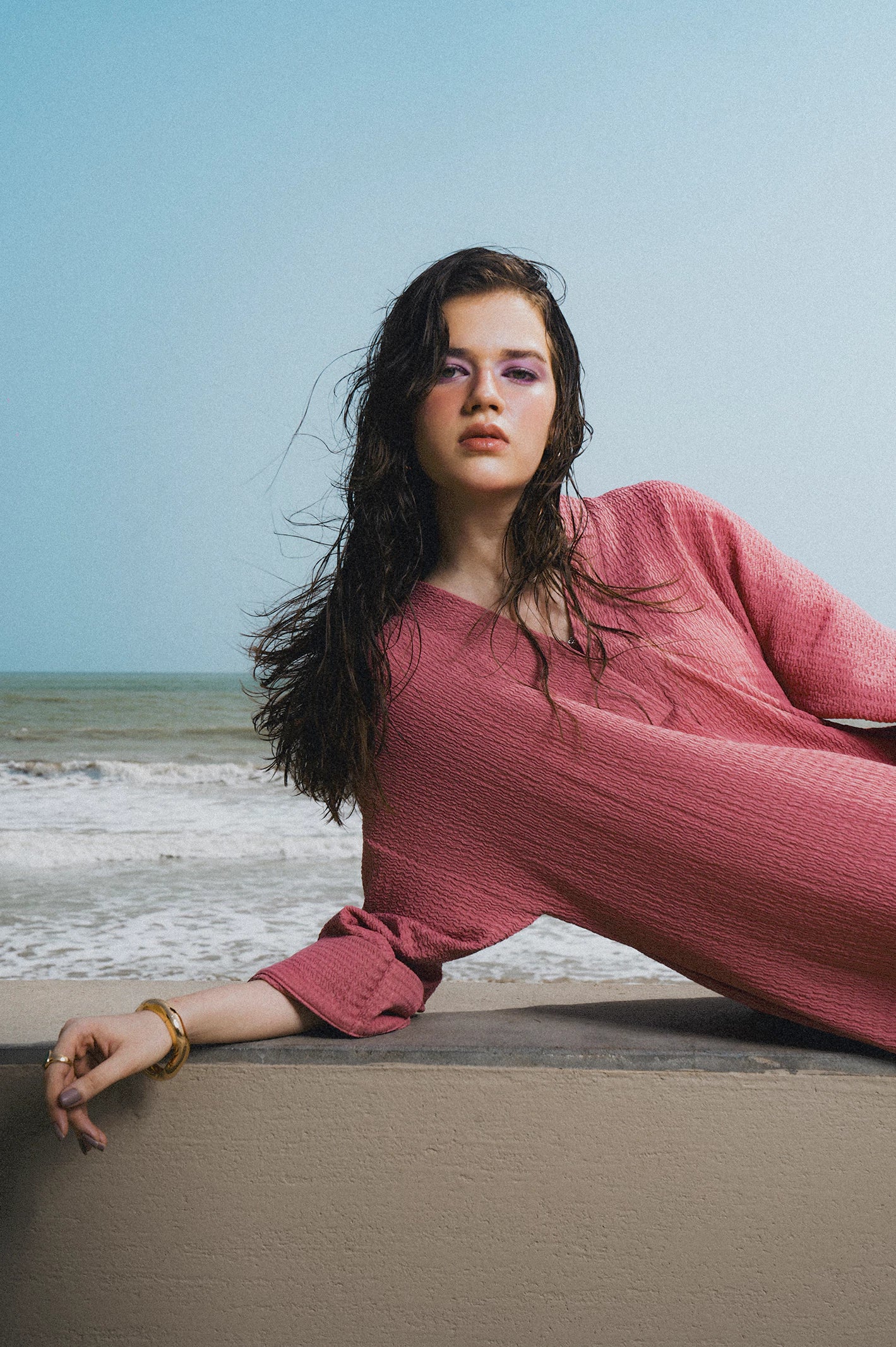 Seersucker Long Shirt