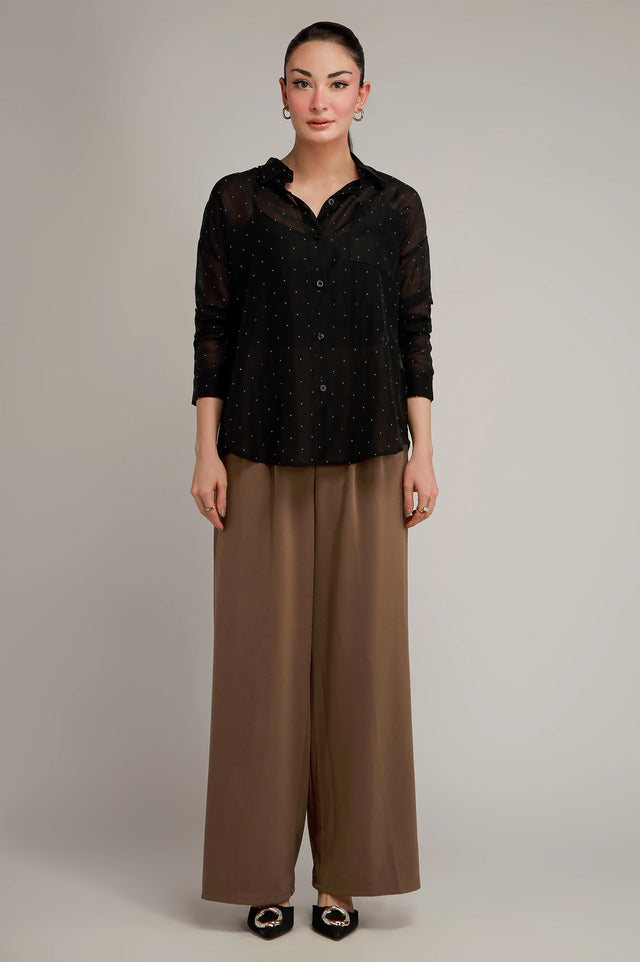 Button Down Textured Shirt