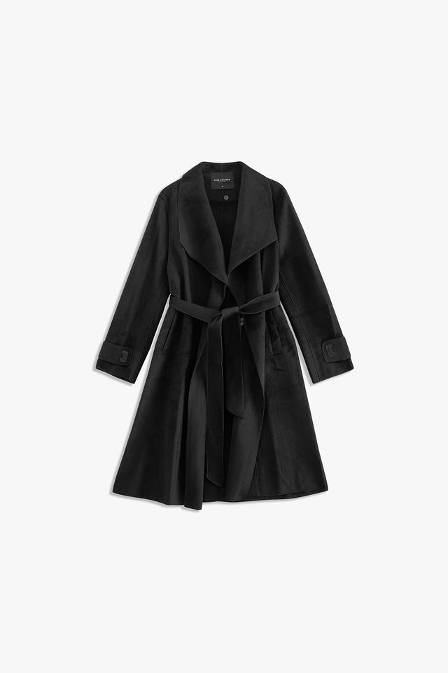 Notched Collar Long Coat